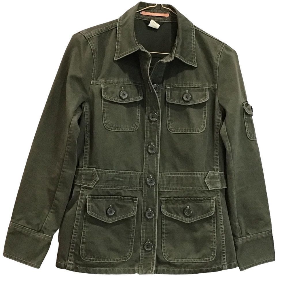 Cargo Jacket, Green, J. Crew, Size XS